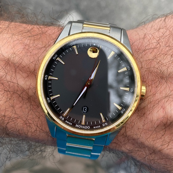 Two-Tone Movado Stratus Quartz Wristwatch - final price - Picture 3 of 4